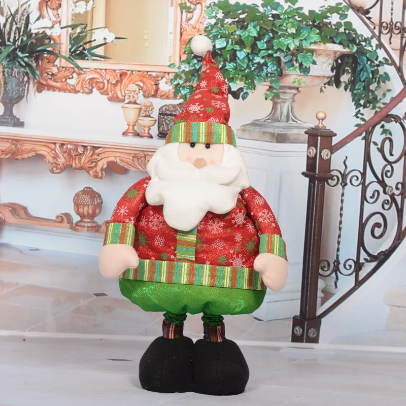 

Stretching Santa Claus Snow Man Reindeer Doll Christmas Decoration Ornaments Pendant Home Market Window Ornaments Christmas Gift