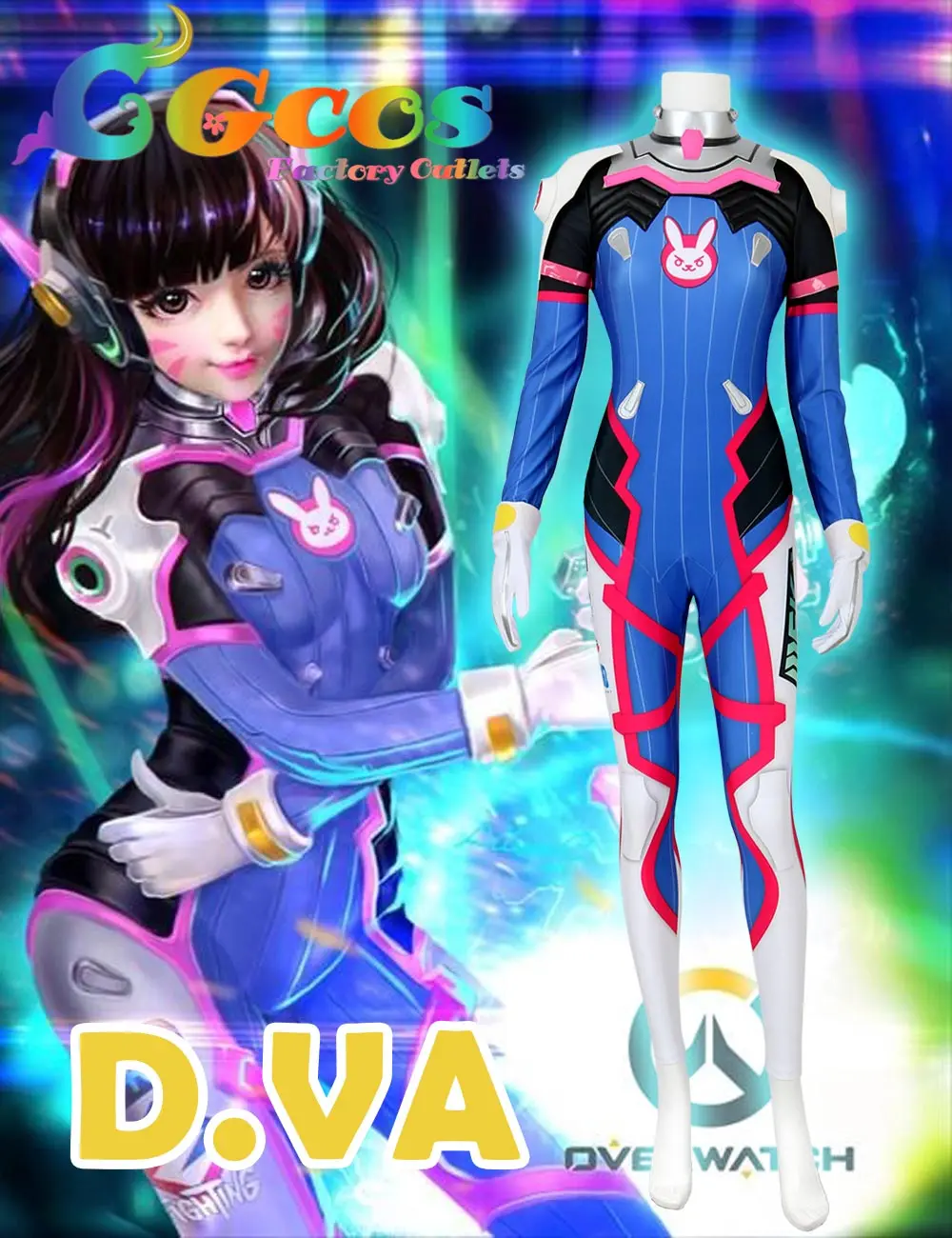 CGCOS Бесплатная доставка DVA D. VA Униформа фильм игра карнавал Хэллоуин костюм