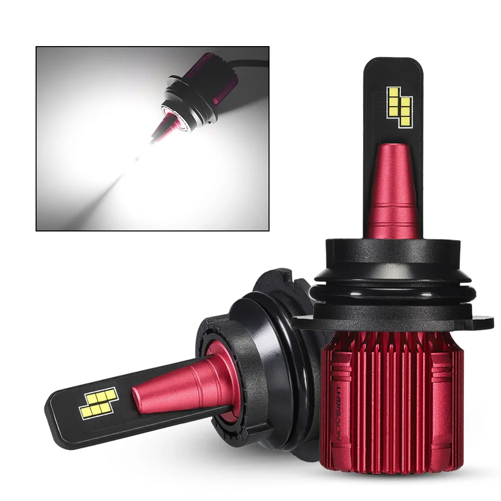 NOVSIGHT 2 шт. фар автомобиля H4 светодиодный H7 H8 H9 H11 H13 9003 9005 9006 9007 9008 40 Вт 12000lm 6500K светодиодный водостойкий налобный фонарь HB5 автомобиля