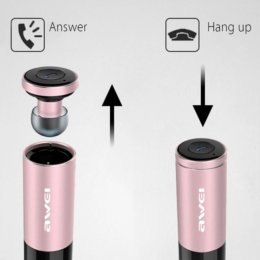AWEI A870BL Mini Bluetooth Наушники автомобильный телефон Зарядное устройство Беспроводной