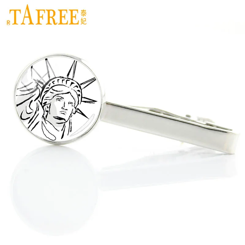 TAFREE, элегантные женские Зажимы для галстука "богиня справедливости", мужские Зажимы для галстука Статуя Свободы, заколка для галстука, США, ювелирное изделие с символом свободы, E844
