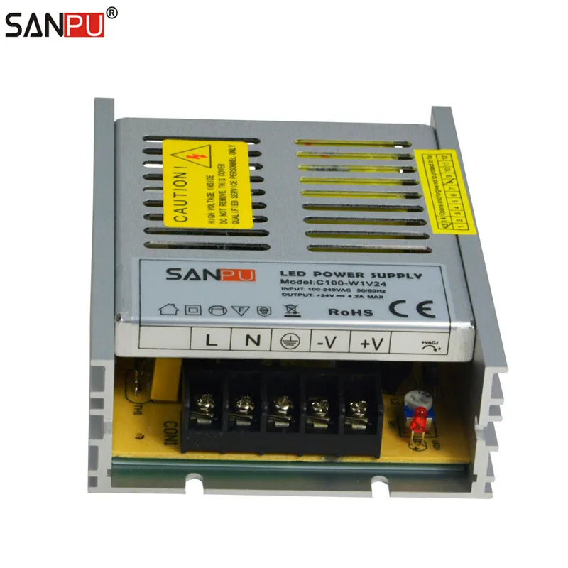 Импульсный источник питания 24 в 100 Вт 4A светодиодный переключатель постоянного
