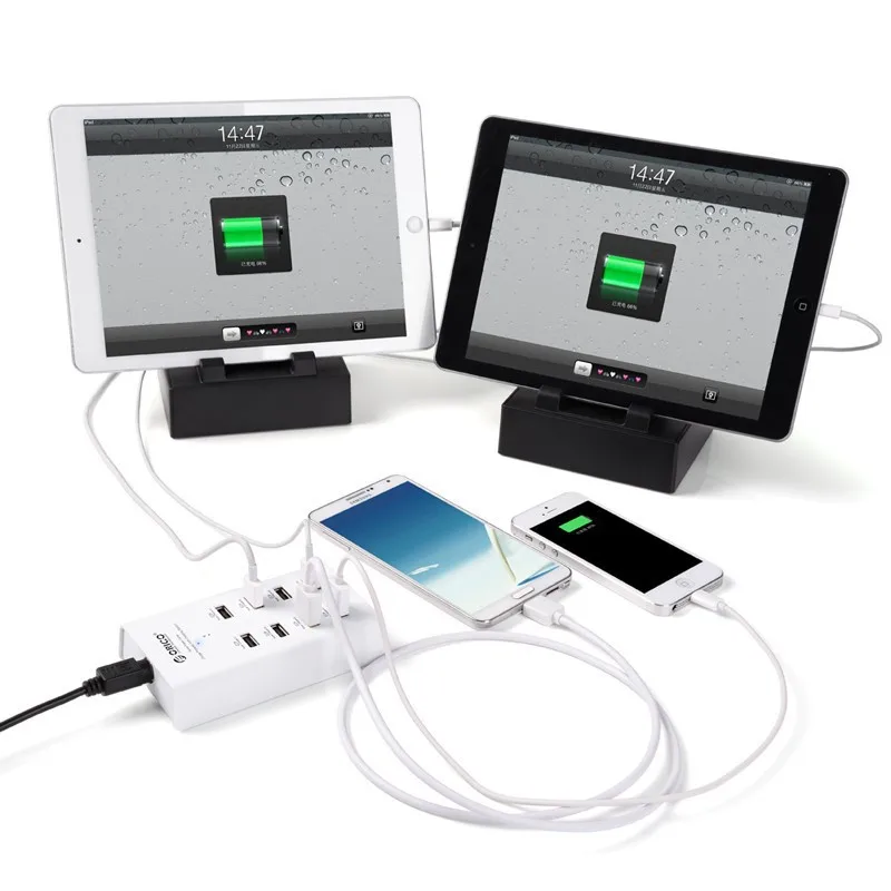 ORICO USB зарядное устройство 96 Вт 8 портов настольное умное для планшетного телефона
