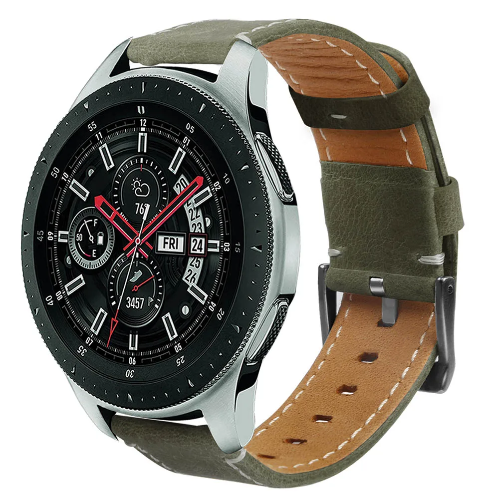Ремешок кожаный для Samsung Gear S3 Frontier Classic 22 мм 46 мм|Смарт-аксессуары| |