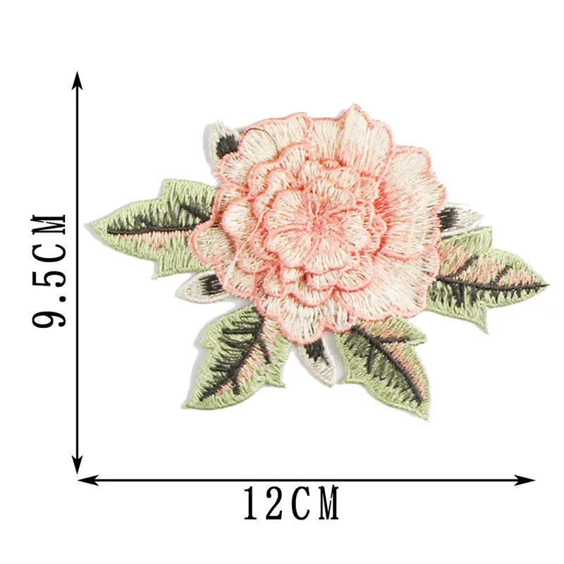 Pink B DIY одежды патч 1 шт./2 шт. для джинсовые эмблемы сумки пришить на вышивку стикер для рукоделия розы аксессуары для одежды аппликация - Цвет: Pink B
