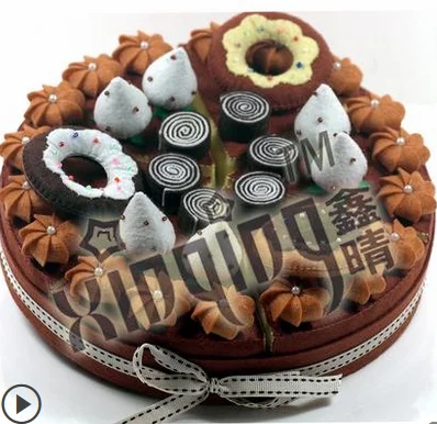 Cake 5 Набор серий для торта, коробка из ткани, войлок, набор из нетканого полотна, набор для шитья, войлок, материал для рукоделия, принадлежности для рукоделия - Цвет: Cake 5