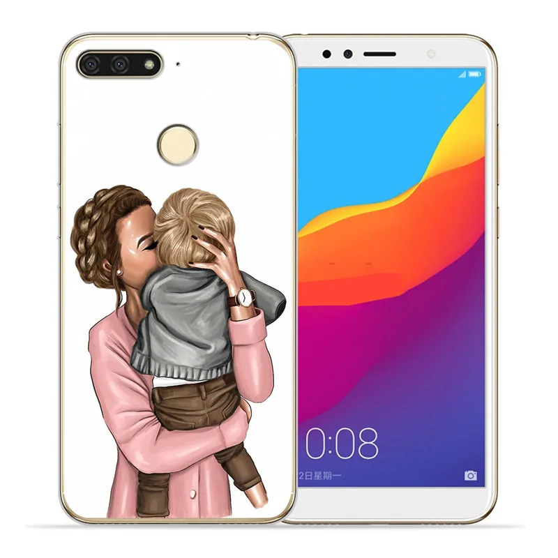 1210 Роскошные волосы ребенка мама девочка королева женщина для huawei II Y5 Y6 Prime Nova 2 3 3I Plus чехол для телефона крышка Coque Etui шаблон - Цвет: 1210