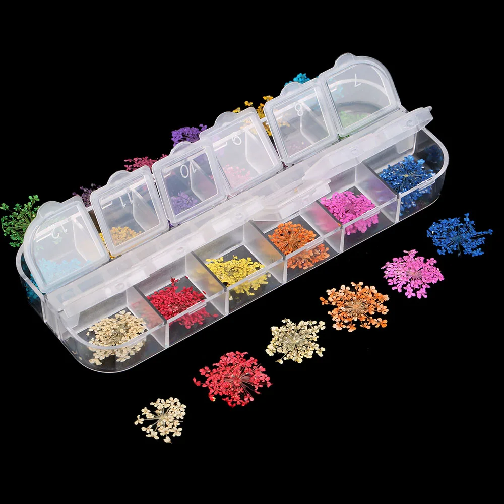 Наклейки для дизайна ногтей 12 цветов наклейки чехол маленькие цветы модные