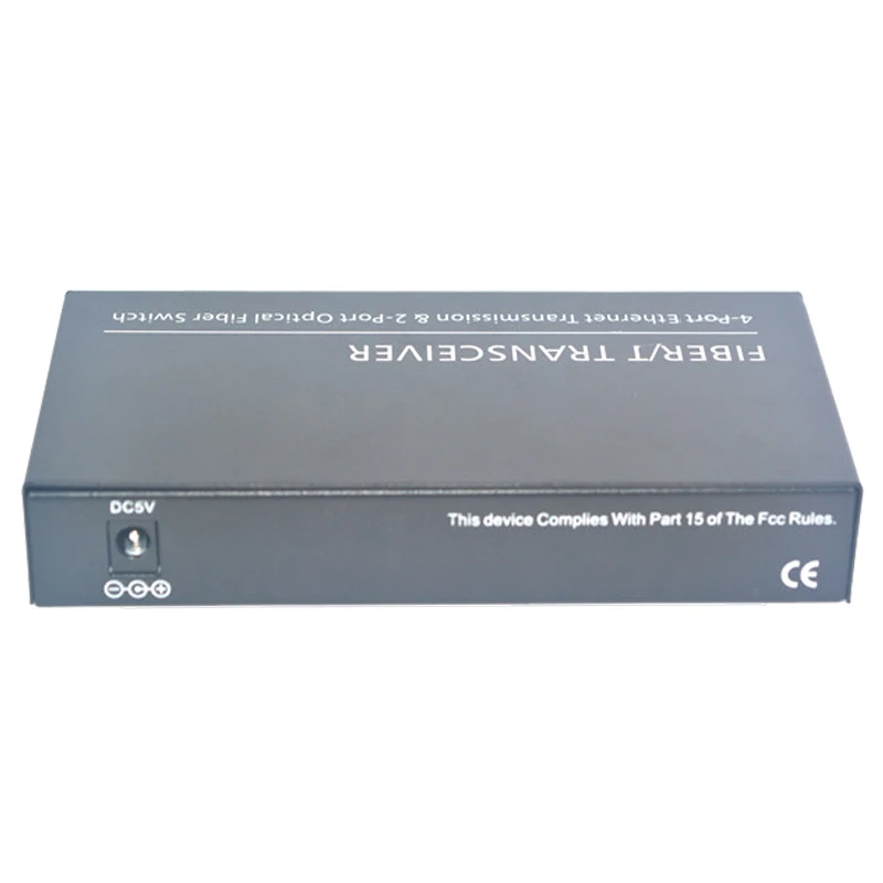 Оптоволоконный медиаконвертер Gigabit Ethernet switch 10/100/1000M 4 RJ45 UTP и 2* SFP оптоволоконный порт