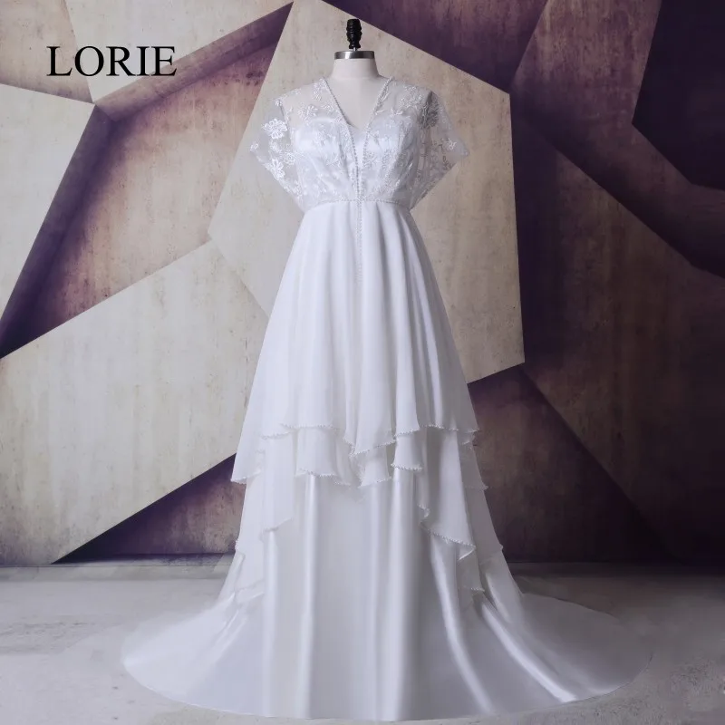 Лори богемный стиль Свадебные платья 2017 Robe De Mariee размера плюс кружева