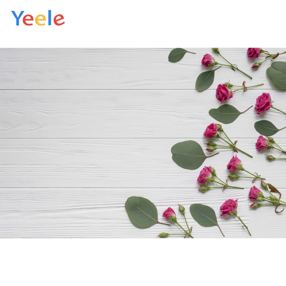 Фоны для портретной фотосъемки Yeele с белыми деревянными досками и маленькими
