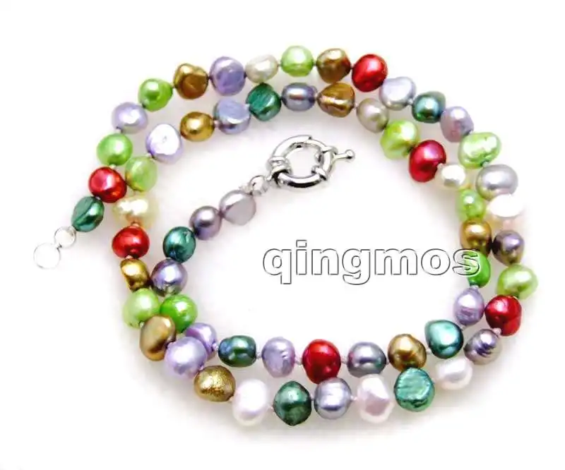 Ожерелье женское из натурального пресноводного жемчуга 6 7 мм 17 дюймов|freshwater pearl