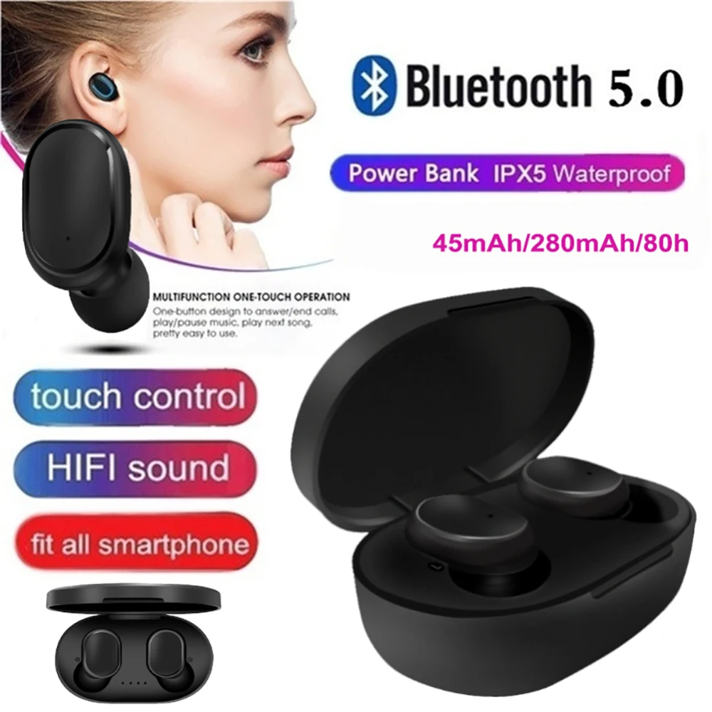 Bluetooth-гарнитуры для Redmi Airdots беспроводные наушники 5 0 TWS с шумоподавлением