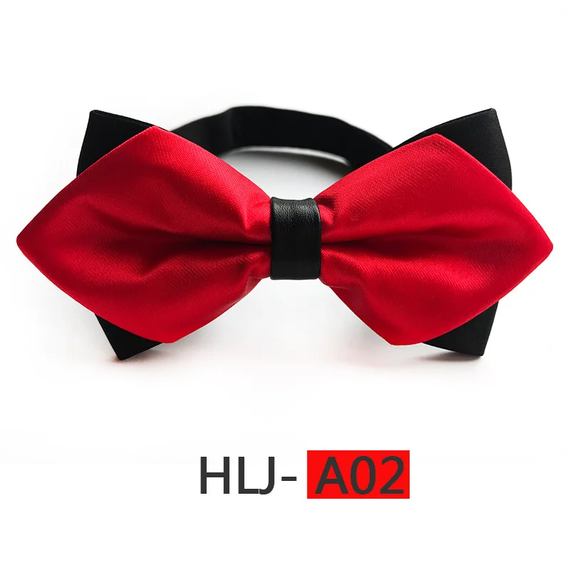 HLJ-A02 Темно-синий галстук-бабочка в черный горошек Свадебный галстук-бабочка Noeud Papillon для мальчиков и девочек из полиэстера и шелка Pajaritas галстук-бабочка женский мужской галстук - Цвет: HLJ-A02