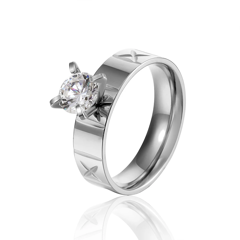 Лидер продаж модное кольцо из нержавеющей стали Цвет золотого цвета с украшением