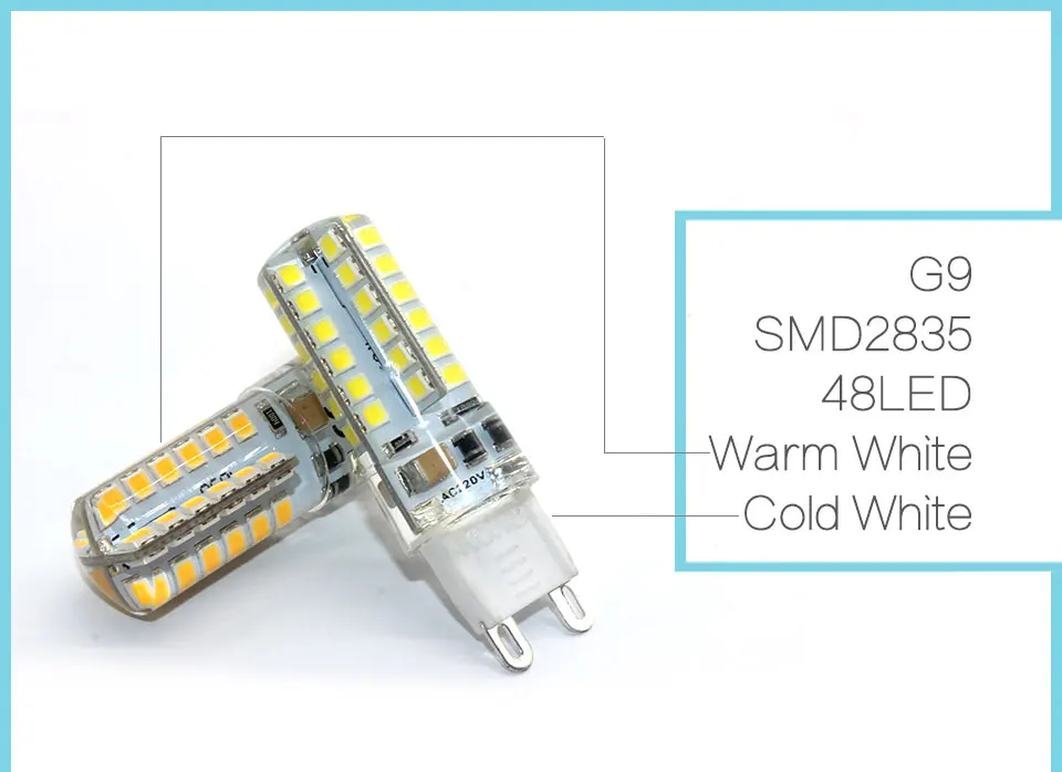 Alta potencia G9 светодиодный светильник De la maiz AC220V 3014 4014 12 W Светодиодный светильник с кристаллами Silicona vela reemplazar 20-40 W галогенная лампа