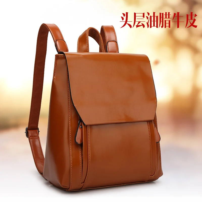 Женский рюкзак из натуральной кожи CHISPAULO черный школьный на плечо 2019|mochila fashion|leather