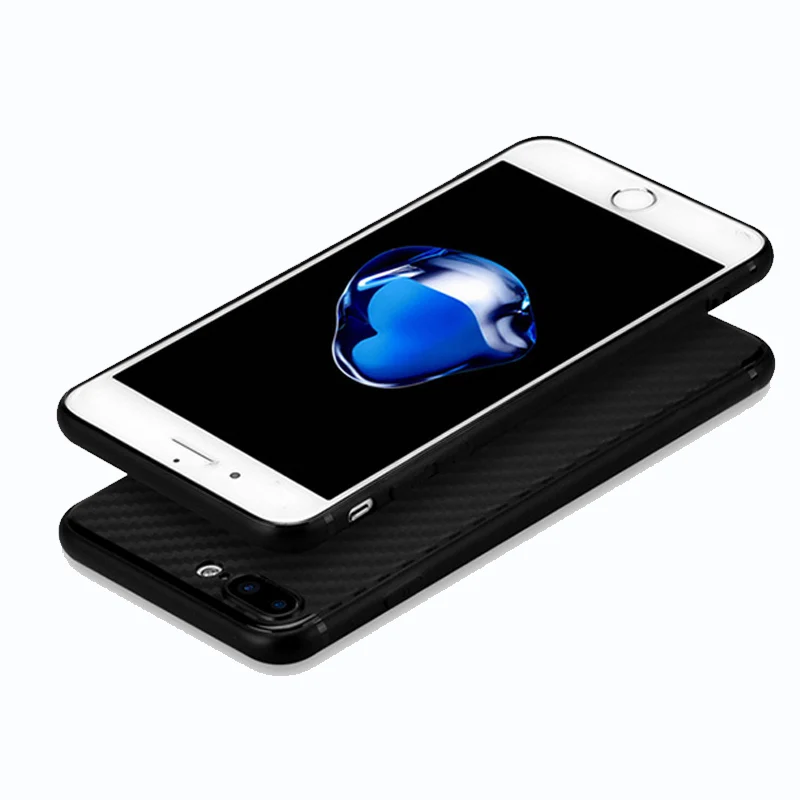 Чехол из углеродного волокна для iphone 7 8 plus тонкий роскошный чехол 6S 6 силиконовый