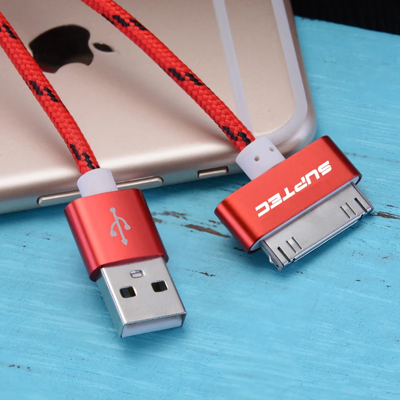 SUPTEC для iPhone 4, 4S, 3g, S, 3g, iPad 1, 2, 3, iPod Nano touch, 30 Pin, USB кабель, быстрая зарядка, оригинальное зарядное устройство, адаптер, шнур для синхронизации данных