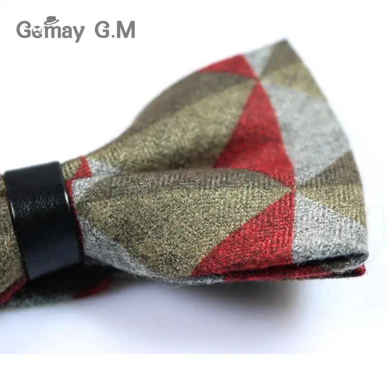 Хлопок и шерсть Bowties для Мужская мода Галстуки Регулируемая Для мужчин S Лук Галстуки классический предварительно связали галстук-бабочка тонкий Gravatas