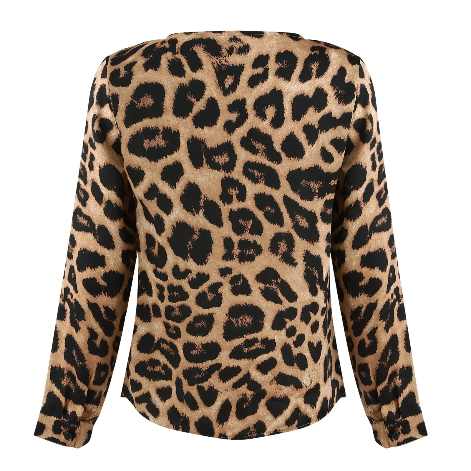 

MeiHuiDa 2018 New Style Fashion Women Leopard Print Blouse Long Sleeve Fashion Ladies Oversize Loose Top