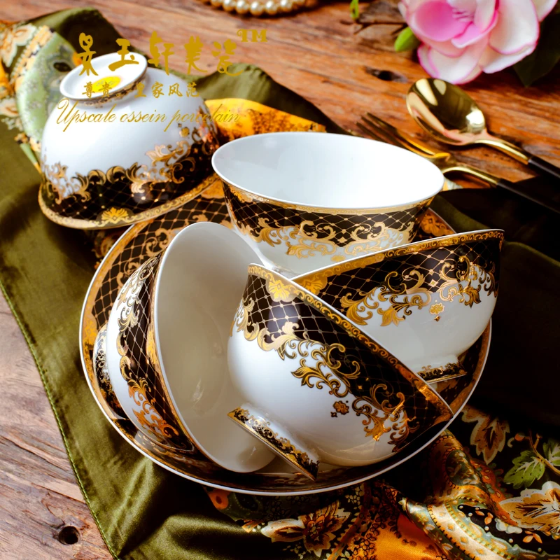 Наборы Посуды из 60 предметов в европейском стиле роскошные наборы для чаши