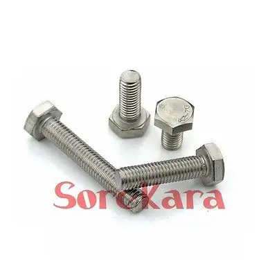 

10Pcs M8*10-M8*150mm 304 Stainless Steel Hex Head Cap Screws Tap Bolts