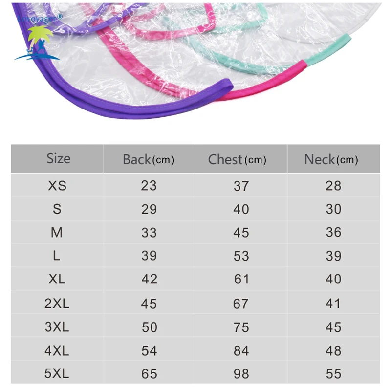Одежда для домашних животных прозрачный розовый плащ собак xs водонепроницаемый