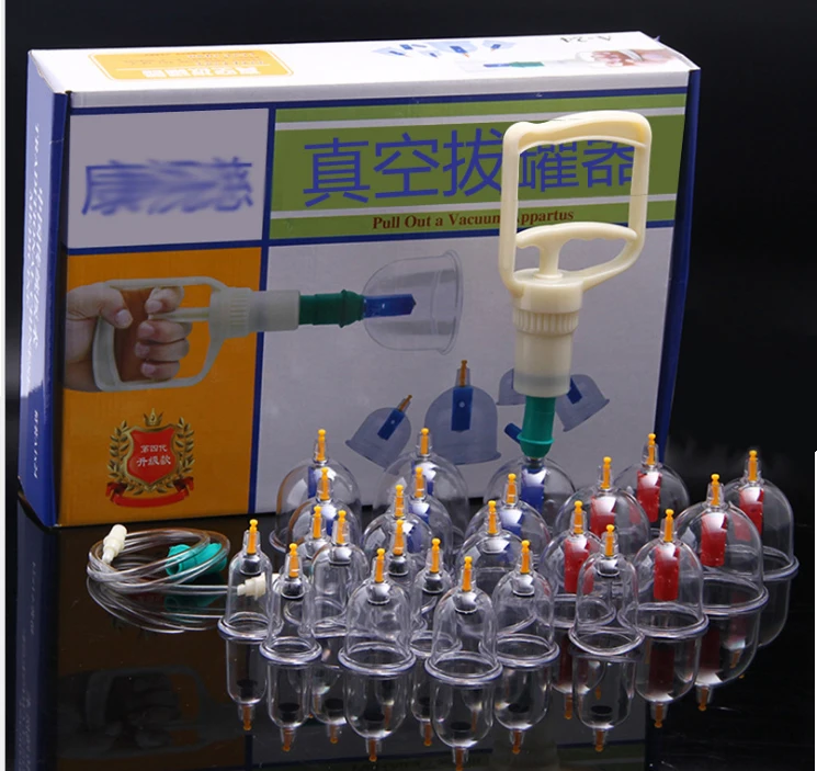 Эффективные здоровые 24 чашки медицинские вакуумные банки для массажных банок