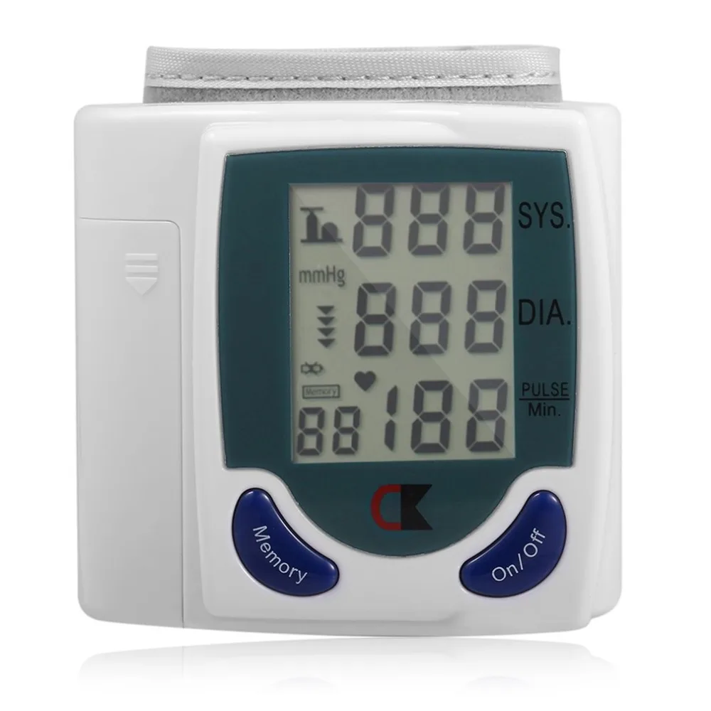 Home Digital Lcd Upper Arm Waist Blood Pressure Monitor Heart Beat Meter Machine Tonometer 