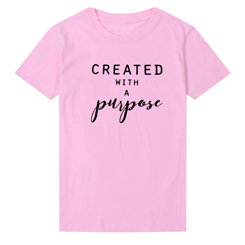 Создан с Purpose Letters для женщин футболка рубашка с религиозным рисунком женщина футболка "Вера" короткий рукав повседневные хлопковые топы плюс размеры футболки
