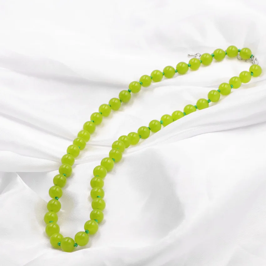 Элегантное ожерелье Olivine Peridot с круглыми бусинами ожерелья из натурального камня