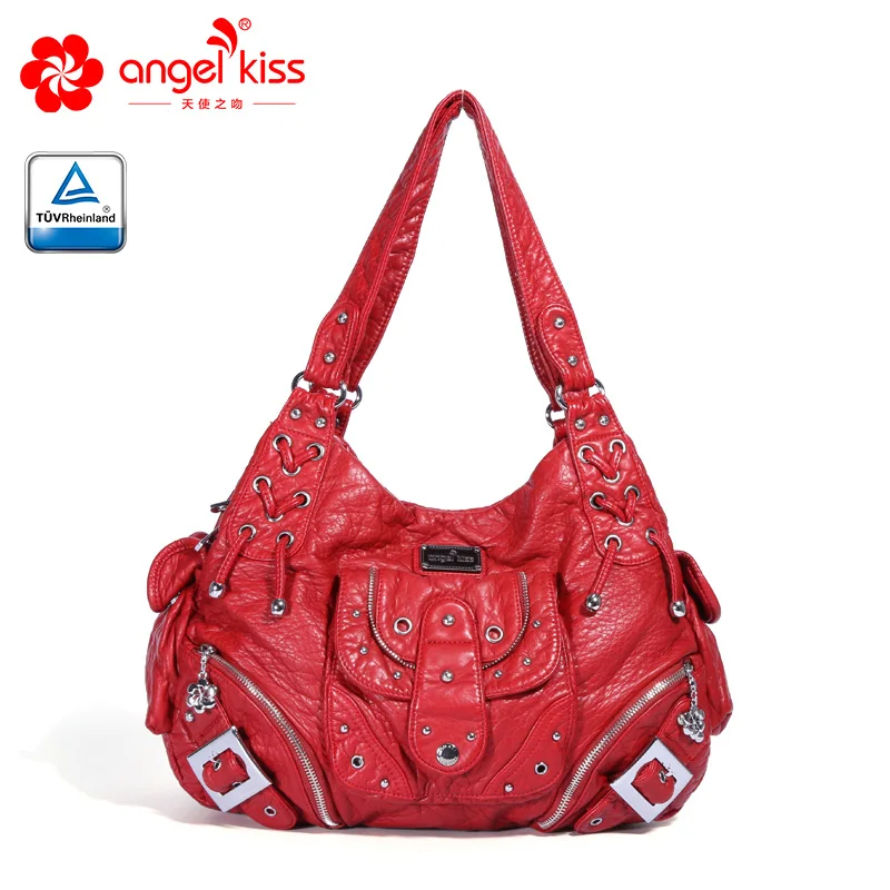 Angelkiss Брендовые женские повседневные Ручные Сумки из искусственной кожи сумочки