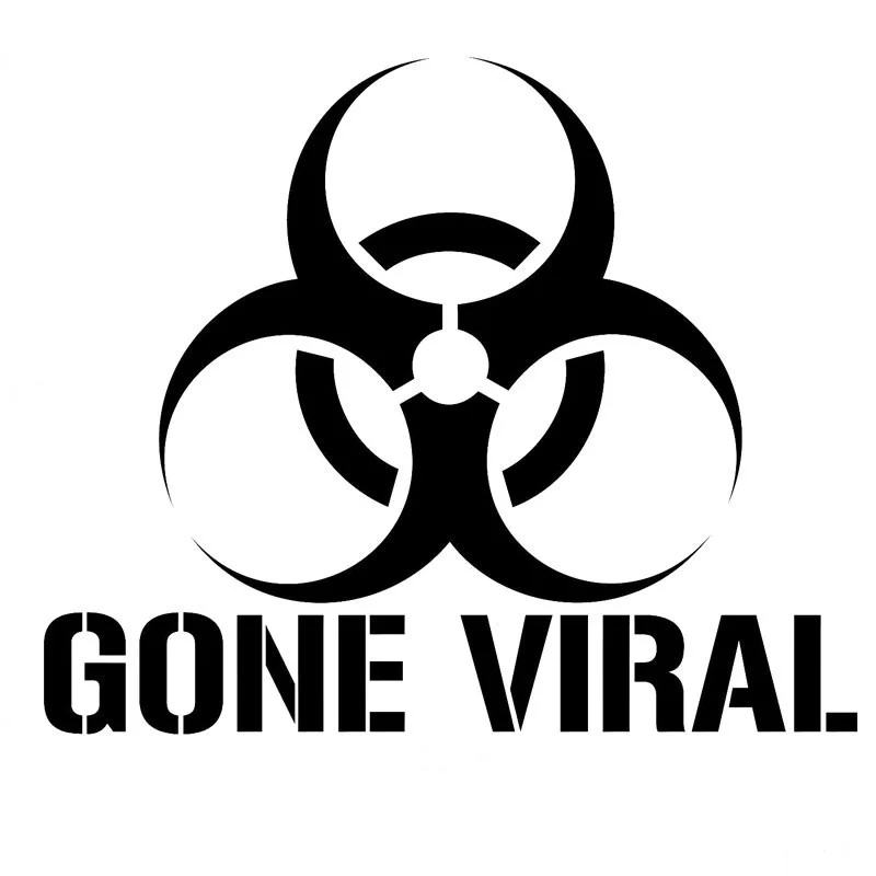 Модный классический фильм стикер Gone вирусный биоопасный видео светоотражающий