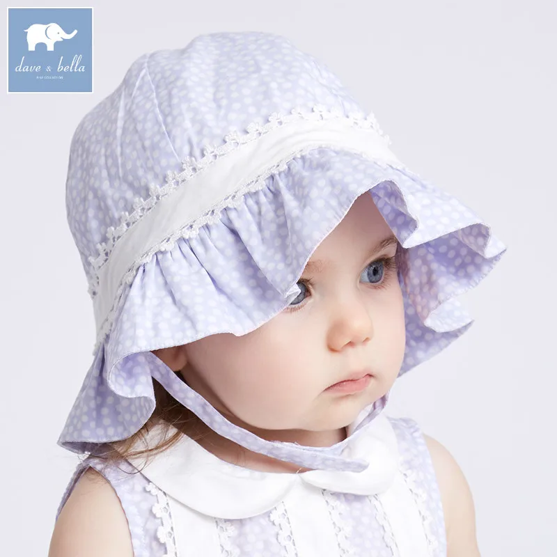 DB7170-H dave bella spring summer baby girls dots print hat bucket cap | Детская одежда и обувь