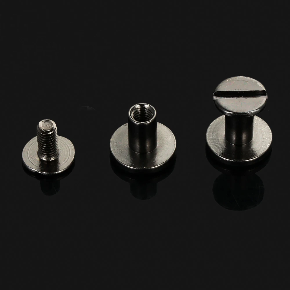 gunmetal 10 шт. 5/6. 5/8 мм с заклепками и декоративными полосами; Винт Твердый лак болт бухгалтерия круглой головкой и крестообразным шлицем для Чемодан одежда/Сумка/Обувь Изделия из кожи - Цвет: gunmetal