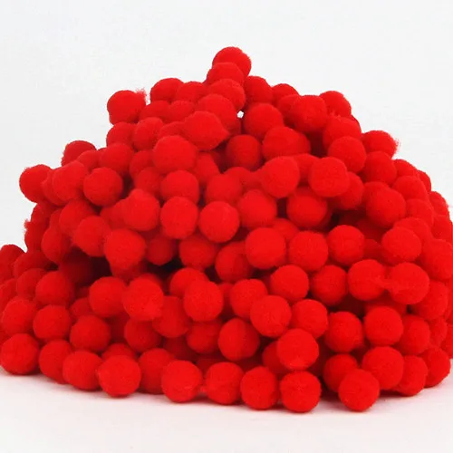 10mm 20g 288pcs Помпон красного цвета 8 мм, 10 мм, 15 мм, 20 мм, 25 мм, 30 мм, шарики с помпоном для рукоделия, вечерние, для дома, свадьбы, декора одежды, шитья, детские игрушки, товары для рукоделия, 20 г - Цвет: 10mm 20g 288pcs