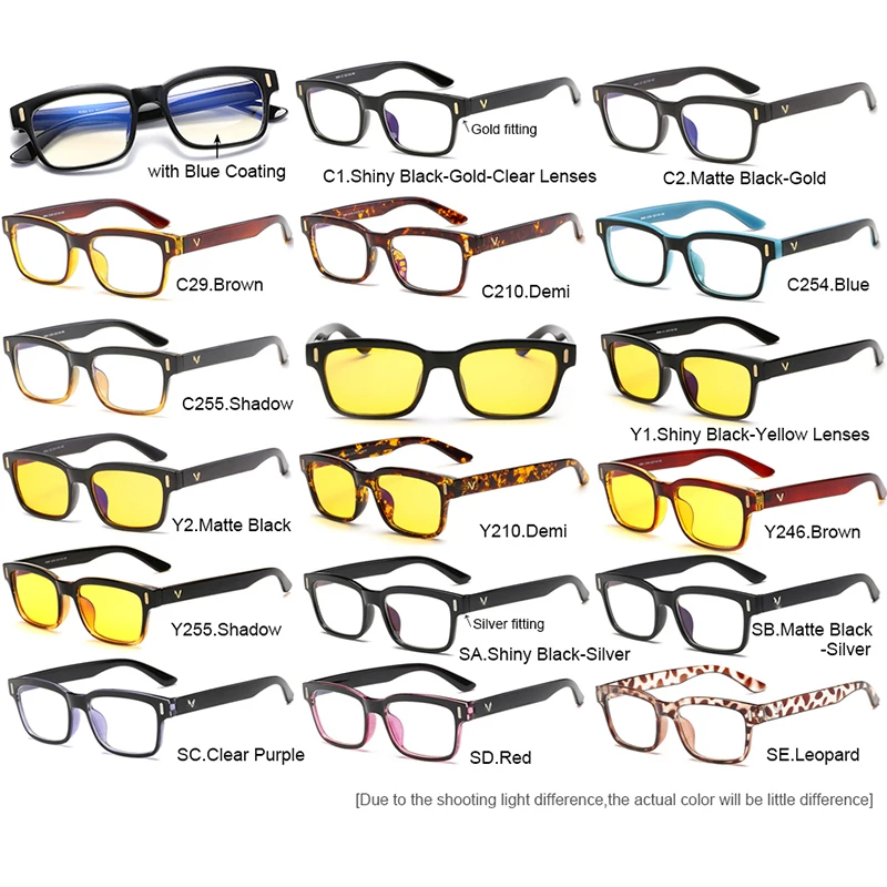 

Computer Glasses Anti Blue Rays Gaming Glasses Women Men Myopia Blue Light Blocking Lenses Optical Frame Prescription