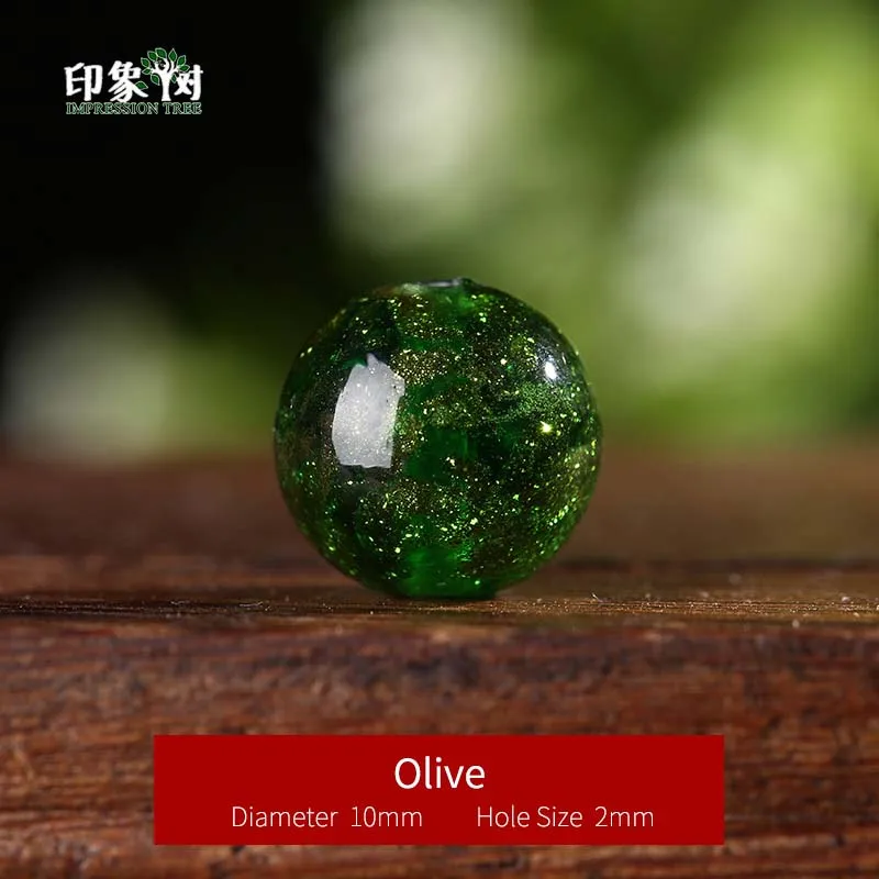 Olive 10mm 10pcs Sands порошок ручной работы лэмпворк глазурованные бусины 10 мм 10 шт прозрачные японские хрустальные круглые разделительные Бусины DIY Ювелирные задатки 1604 - Цвет: Olive 10mm 10pcs