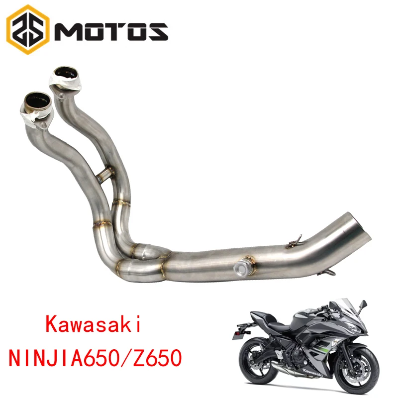 Выхлопная средняя труба для мотоцикла ZS Bikes полная система Kawasaki ниндзя650 Z650 2018 с