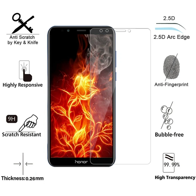 WHAY 9 H 2.5D Закаленное стекло для Huawei Honor 7 C протектор экрана прозрачное Honor7c защитное