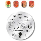 Круглые пластины для стемпинга-1 шт. 5,5 см пластина для стемпинга для нейл-арта, ногти 