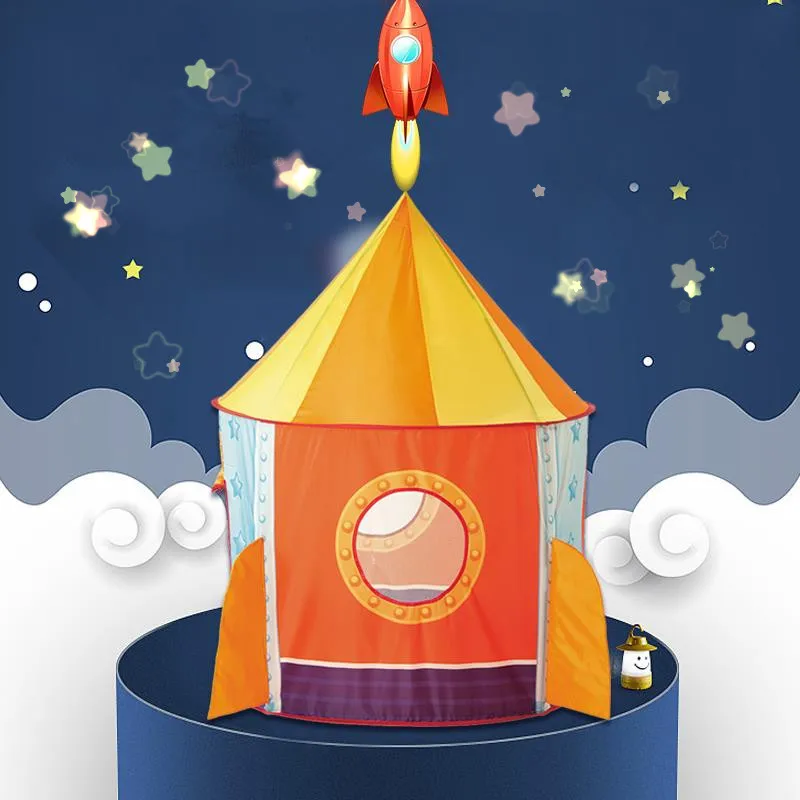 Открытый и закрытый игровой домик палатка Rocketship Space teepee детская игровая