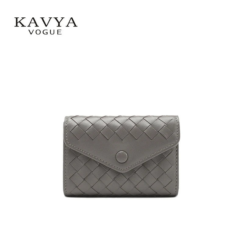 

KAVYAVOGUE New Designer Genuine Leather Sheepskin Leather Bag Men and Women's Card Holder Bank Card Case Card Wallet Organizer