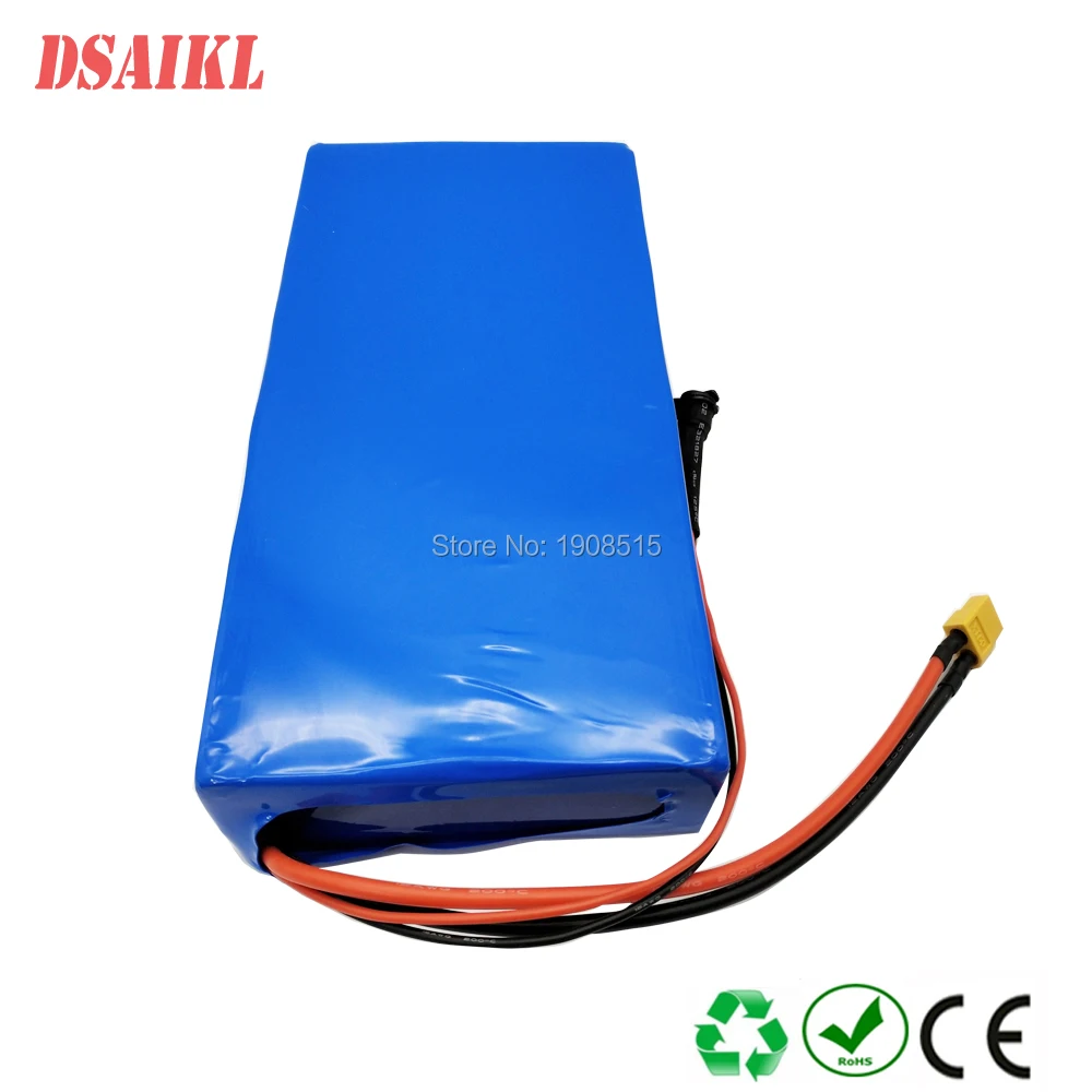 12S 18650 44,4 вольт электрический скейтборд 44,4 V 10.4Ah 11.6Ah 12Ah 14Ah Аккумулятор для электровелосипеда с зарядным устройством 50,4 V 2A