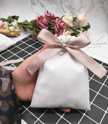 12x15cm 10 шт. белый однотонный бархатный тканевый Подарочный пакет Свадебные конфетные коробки ювелирные изделия Kawaii упаковка бархатный шнурок сумки подарочные сумки dec - Цвет: 12x15cm