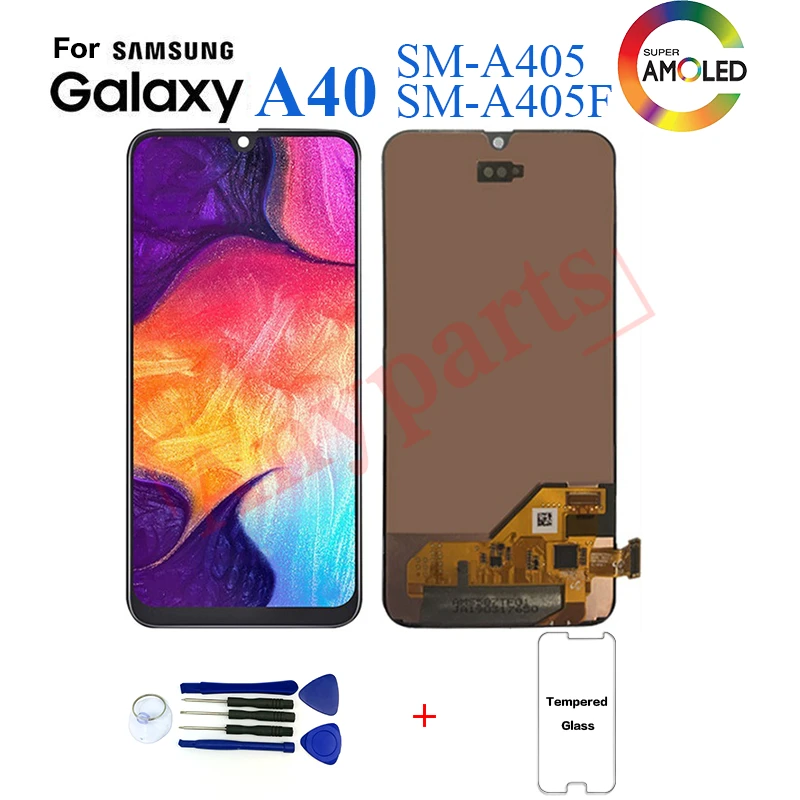 ЖК дисплей и сенсорный датчик в сборе для Samsung Galaxy A40/A405F/DS/A405F/A405FD/A405A|Экраны