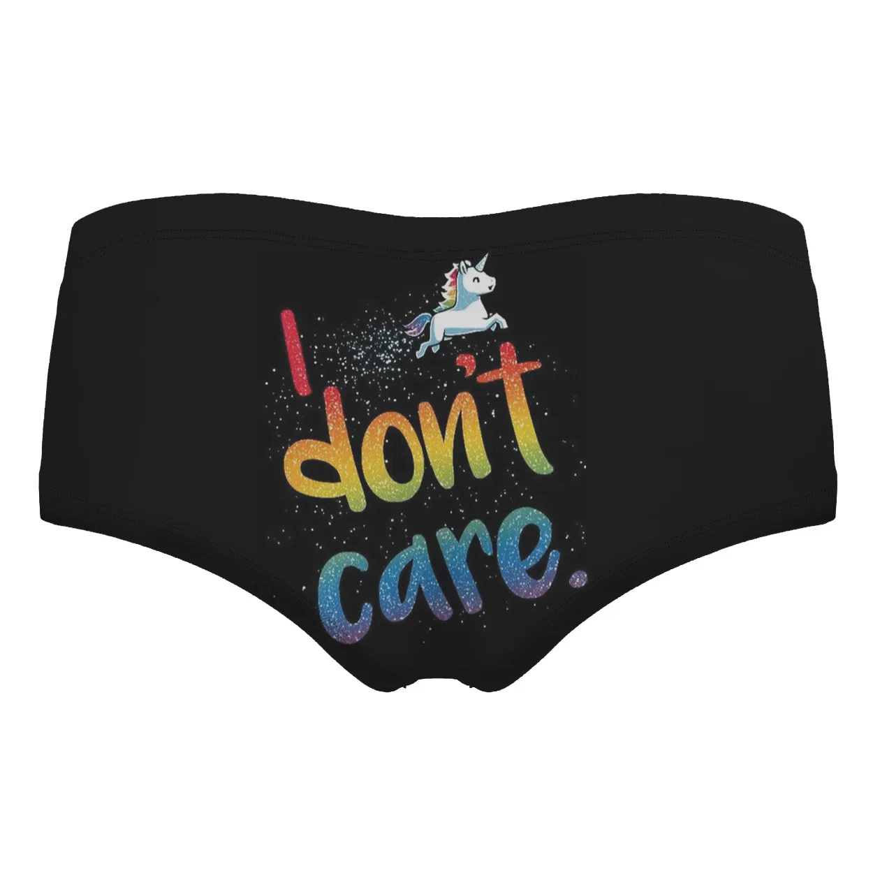Женские сексуальные трусики черные кавайные трусы с принтом единорога нижнее