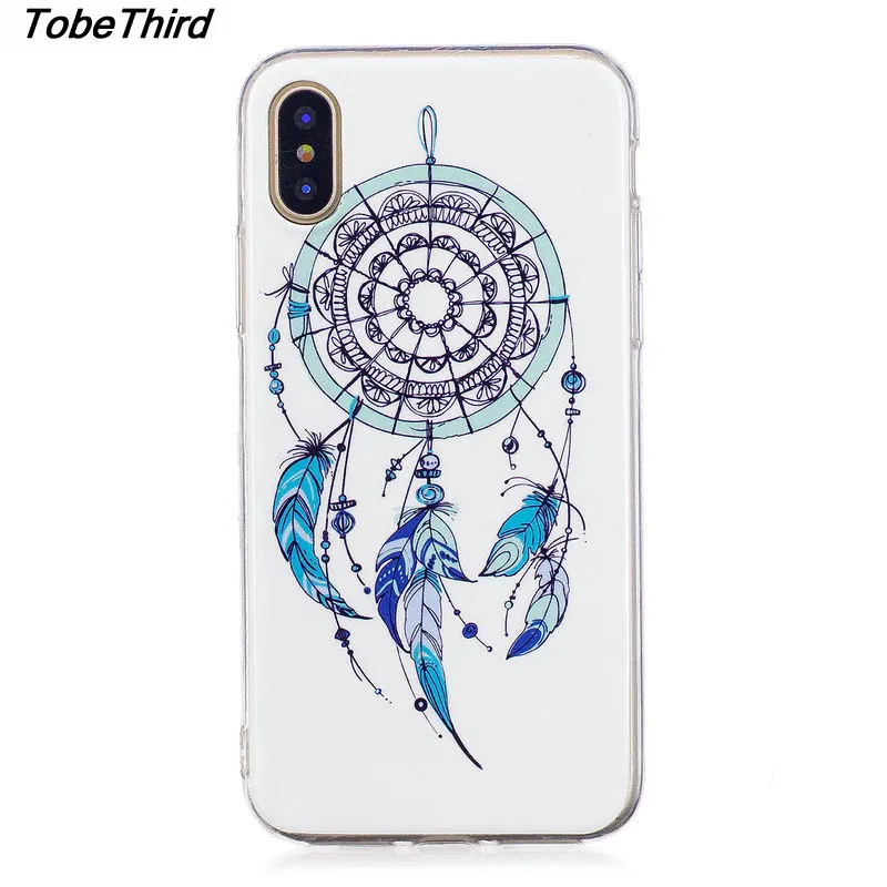 Tobethird для iphone х чехол красочным узором ТПУ световой сотовый телефон iPhone x 5.8 дюймов
