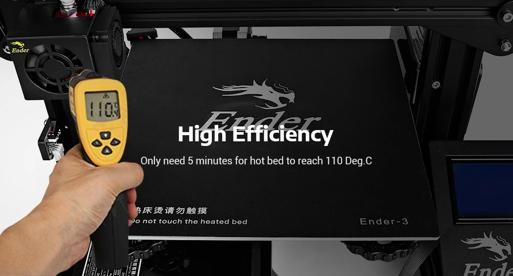 Creality3D Ender-3 3D-принтеры высокой точности принтера DIY Kit Сталь рамка ЖК-дисплей Дисплей 220x220x250 мм Большая область печати